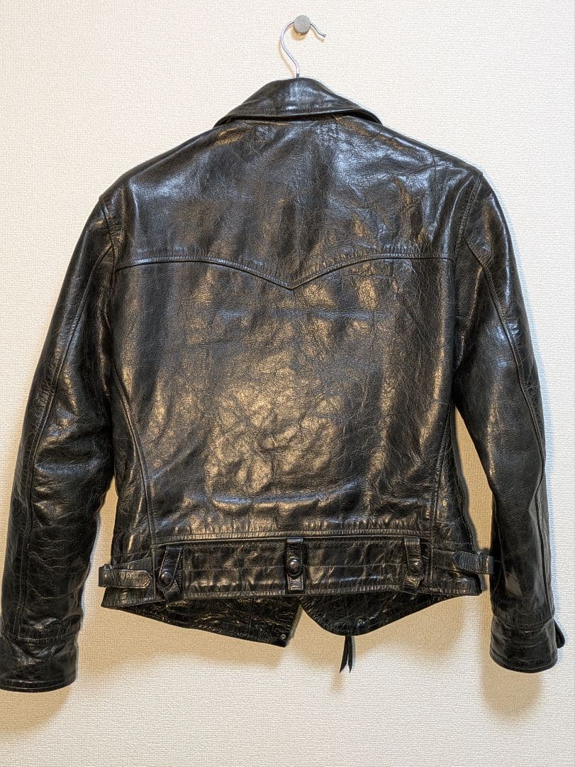 レインボーカントリー　ホースハイド　ダブルライダース 38黒