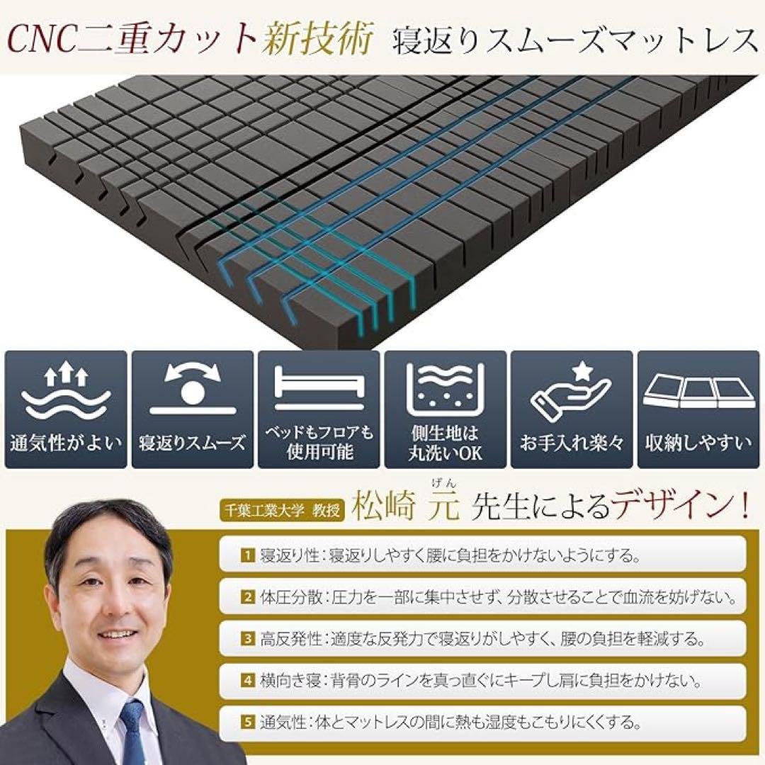 Softimeマットレス シングル 三つ折り 高反発 極厚10cm おりたたみ