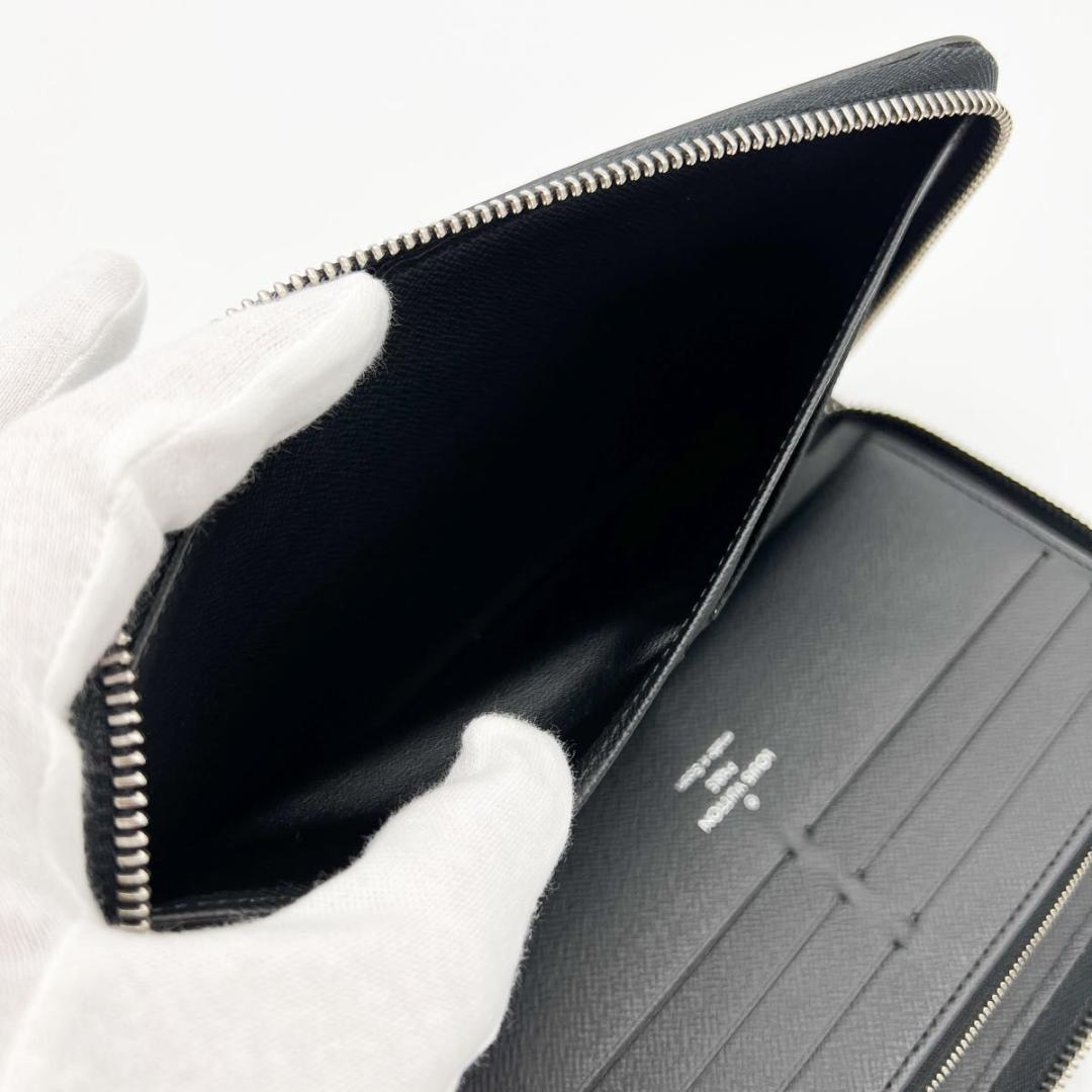 【美品・IC搭載】ヴィトン タイガ ジッピーオーガナイザー NM 黒 長財布