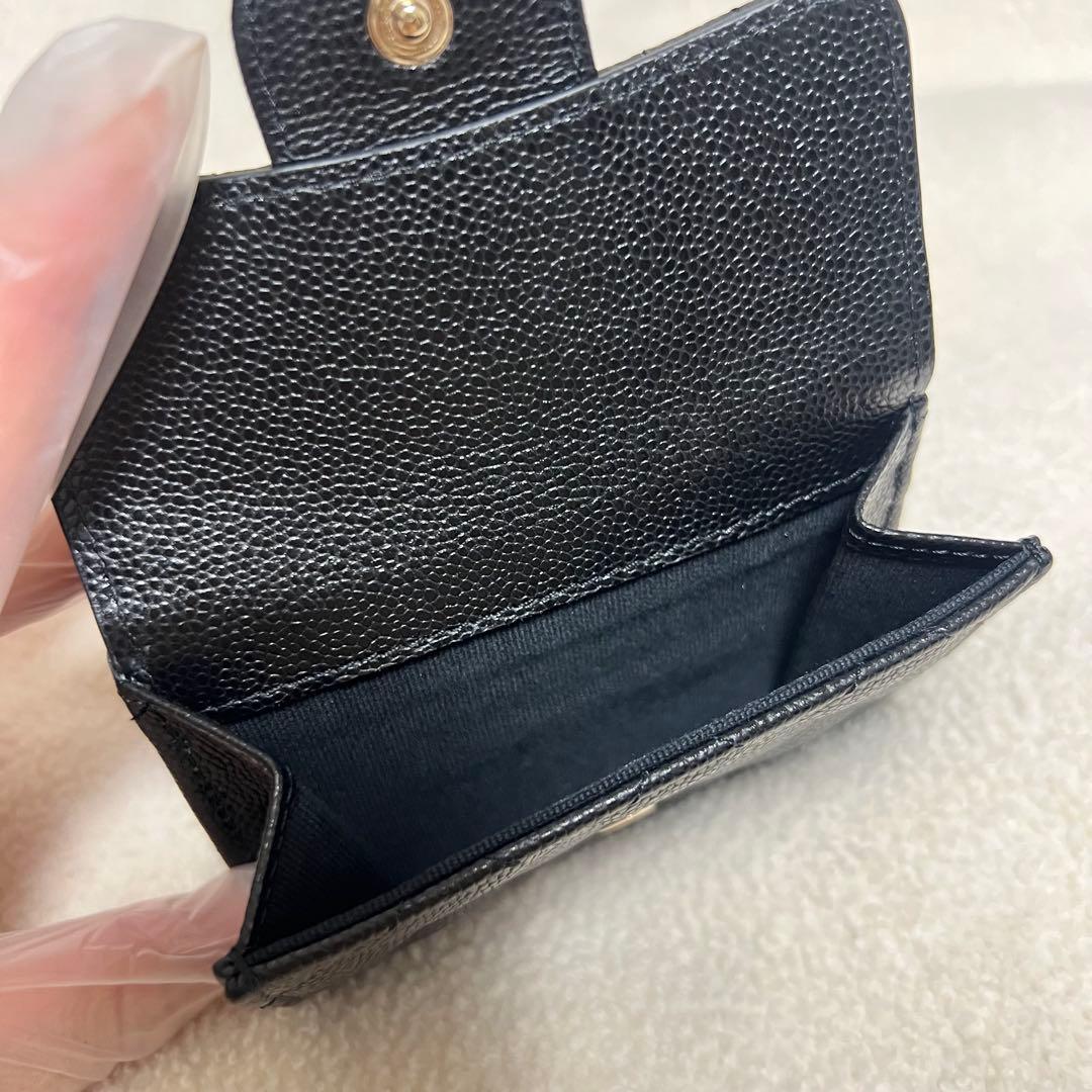 『美品』シャネルCHANEL財布三つ折り財布ミニウォレットマトラッセコンパクト
