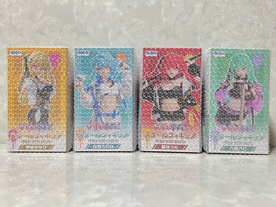 GIGO スケールフィギュア 4体セット 猫汰つな 白波らむね