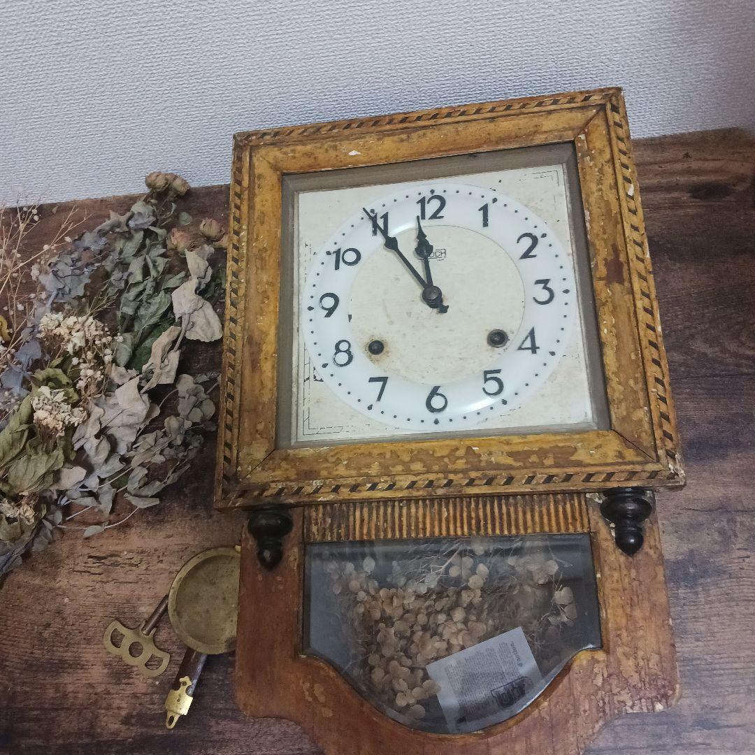 ☆vintage 木製 掛け時計