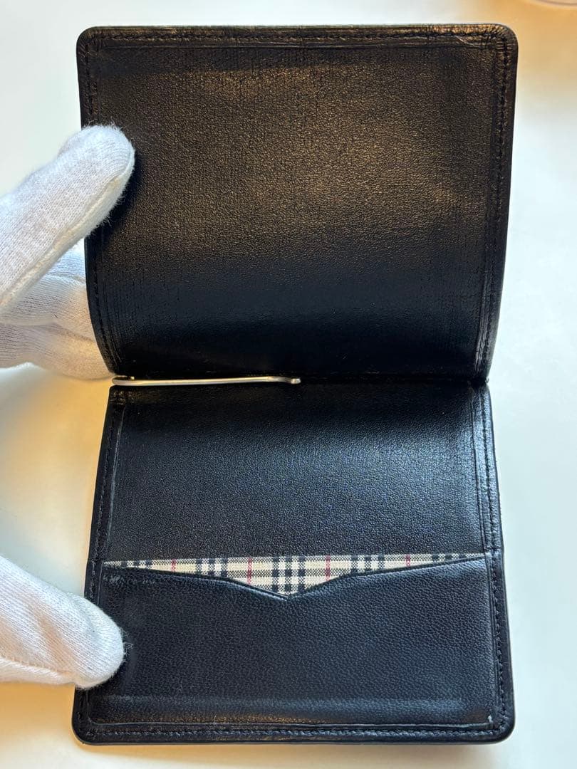 BURBERRY/レザー/ウォレット/マネークリップ/カードケース/バーバリー