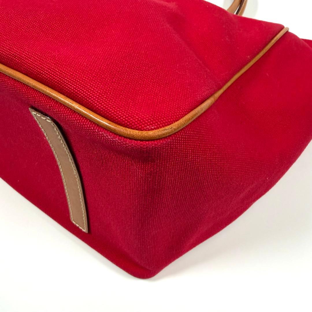 【極美品】【希少】ラルフローレン　トートバッグ　キャンバス　ビッグポニー　レッド