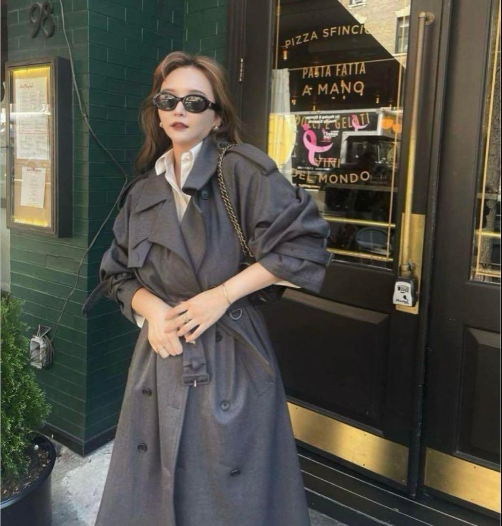 THETOE AVIGNON TRENCH COAT グレー