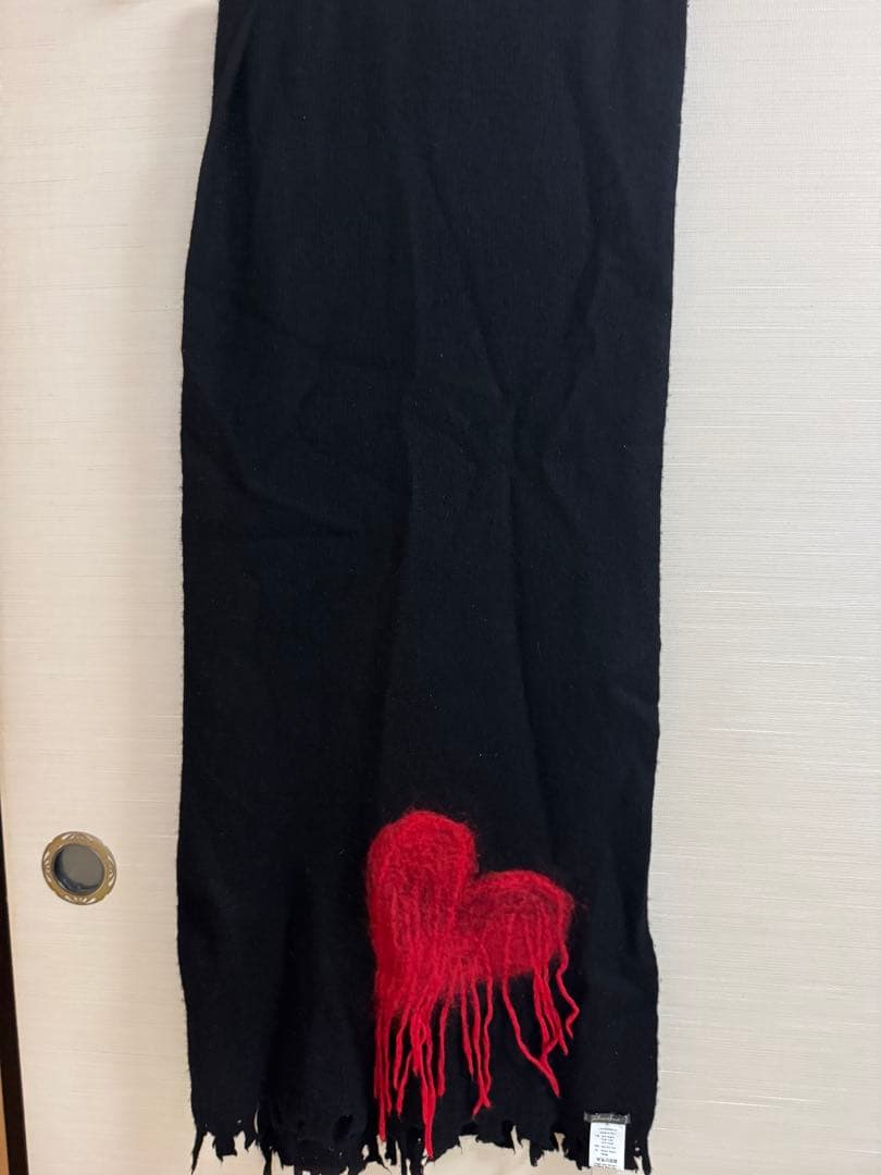 ファリエロサルティ　マフラー　ハート　バージンウール　シルク　アルパカ