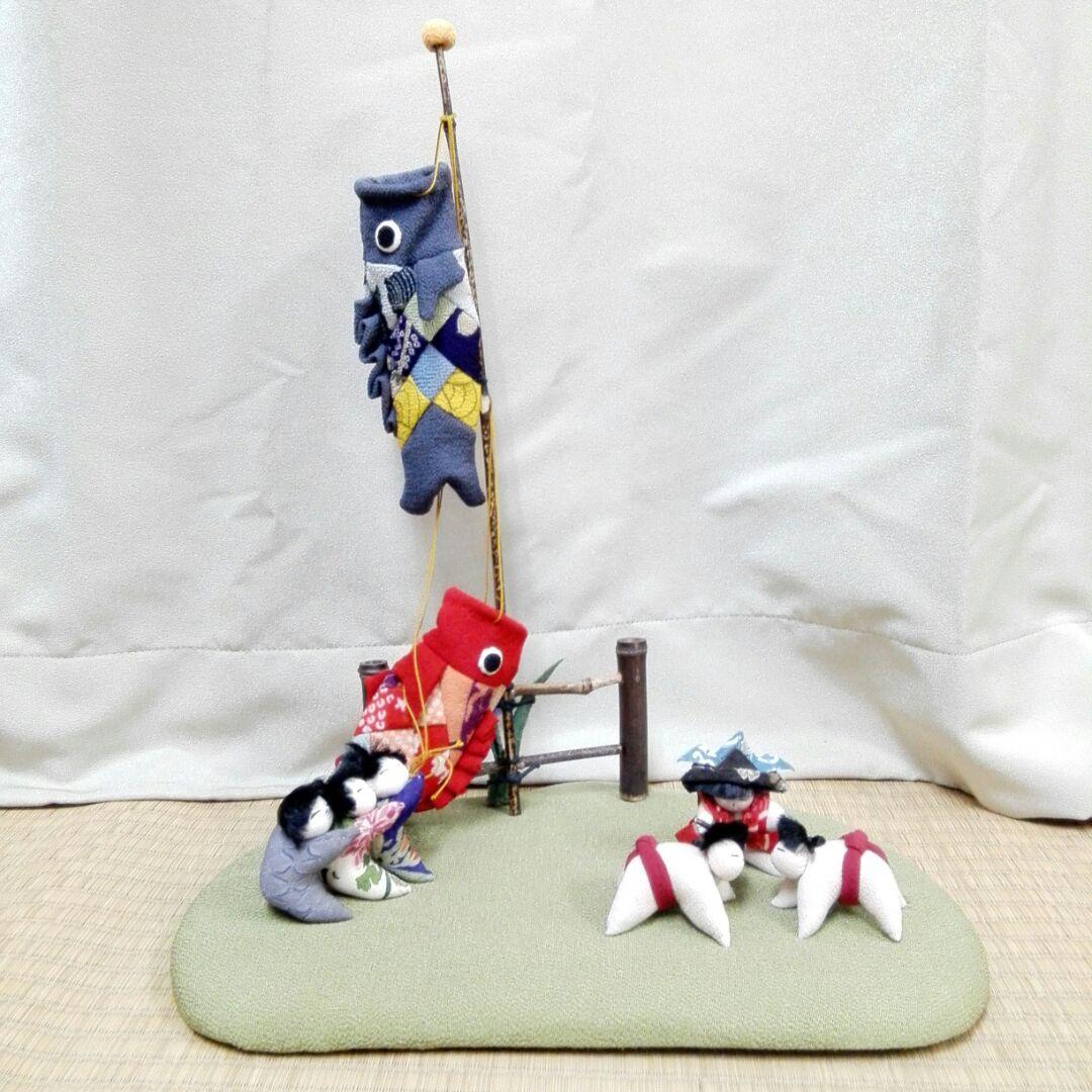 ちりめん  卓上鯉のぼり