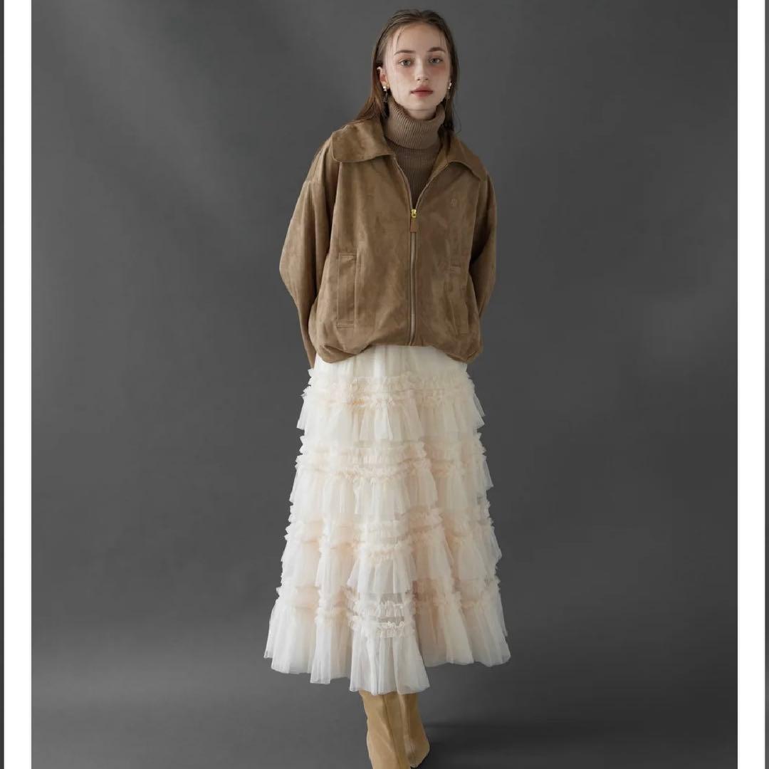 ran　acka tulle long skirt チュールスカート
