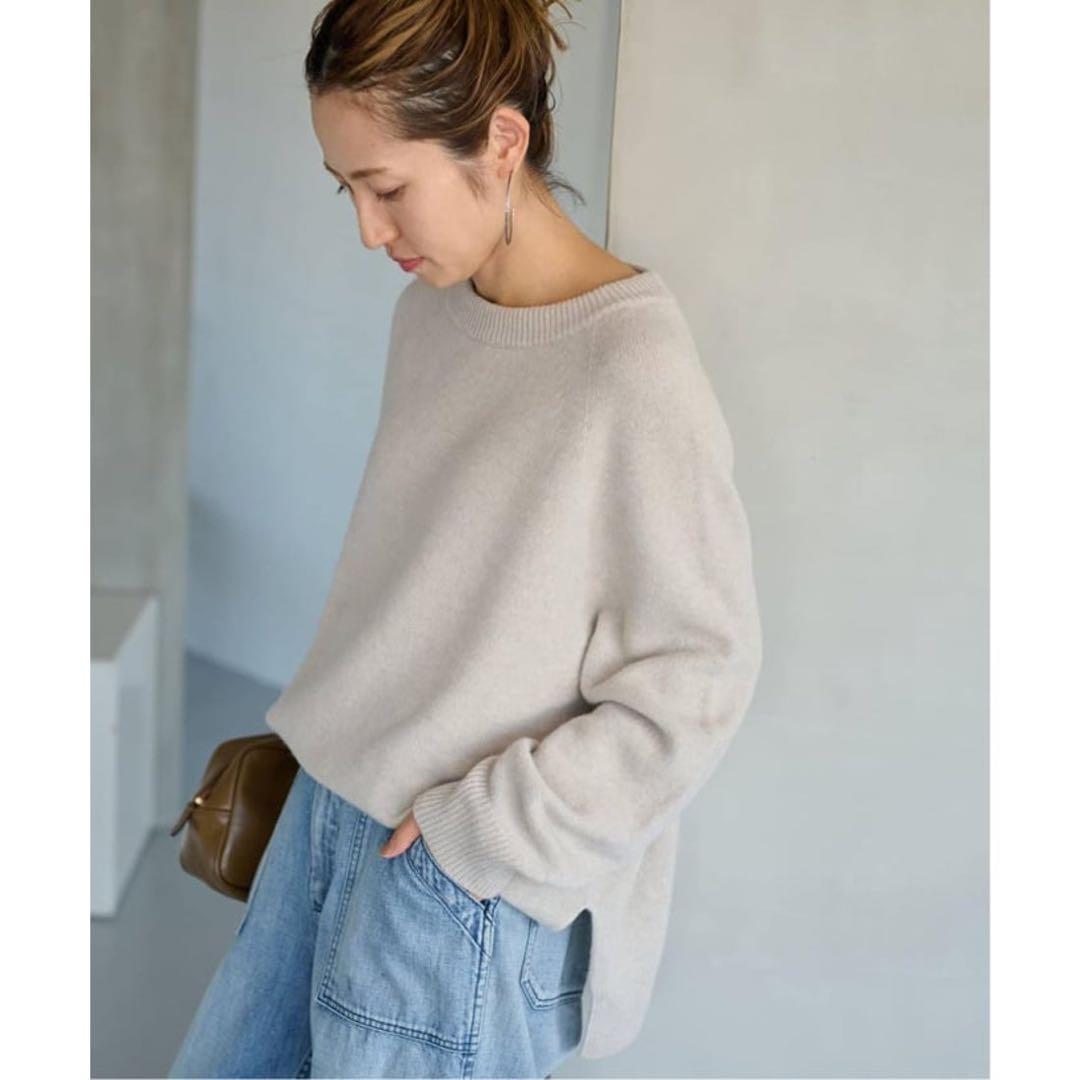 【Framework】ラグランスリーブ ワイドプルオーバー ベージュ