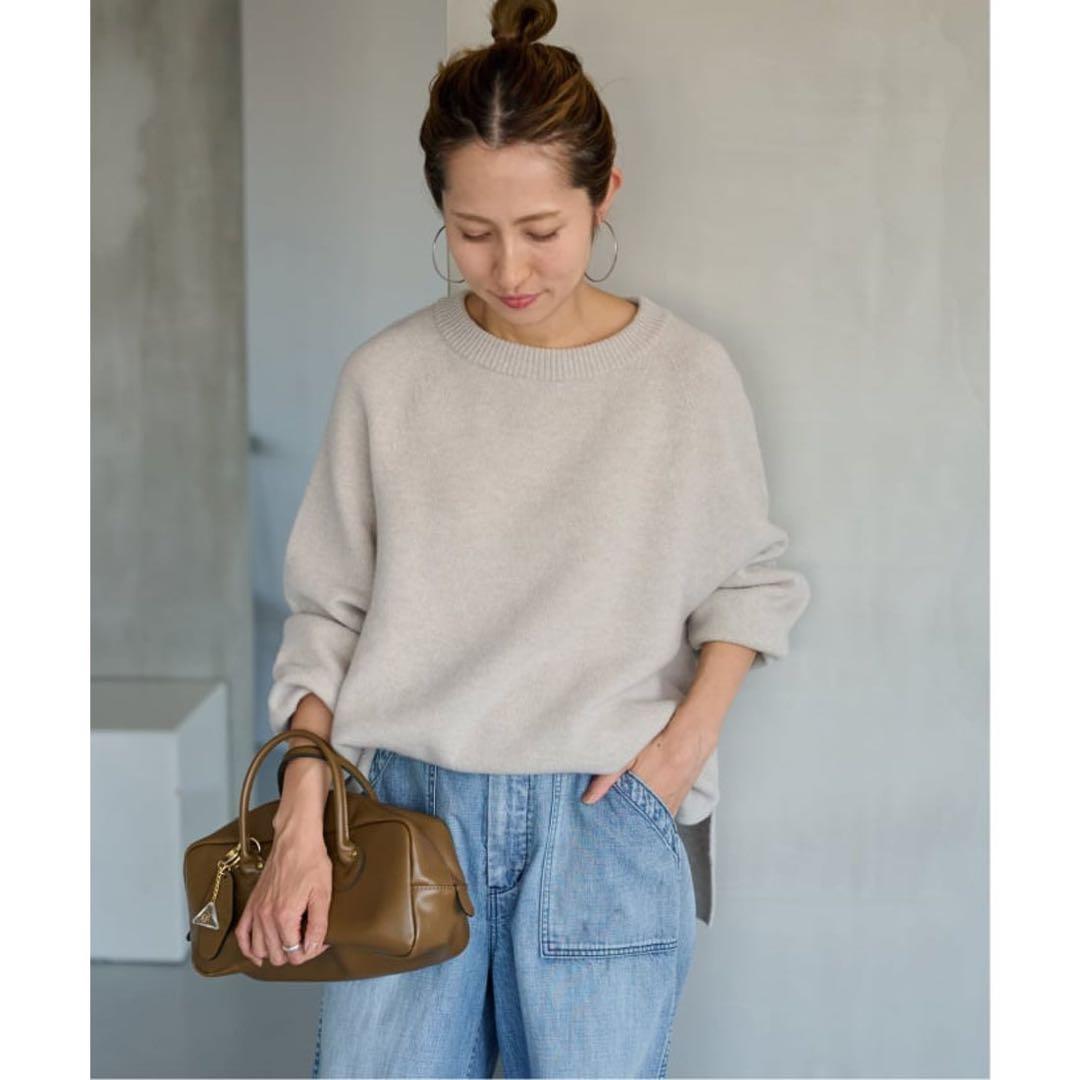 【Framework】ラグランスリーブ ワイドプルオーバー ベージュ