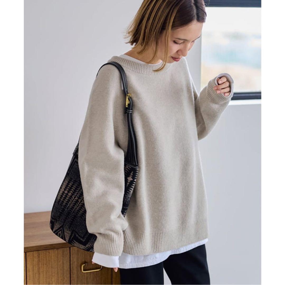 【Framework】ラグランスリーブ ワイドプルオーバー ベージュ