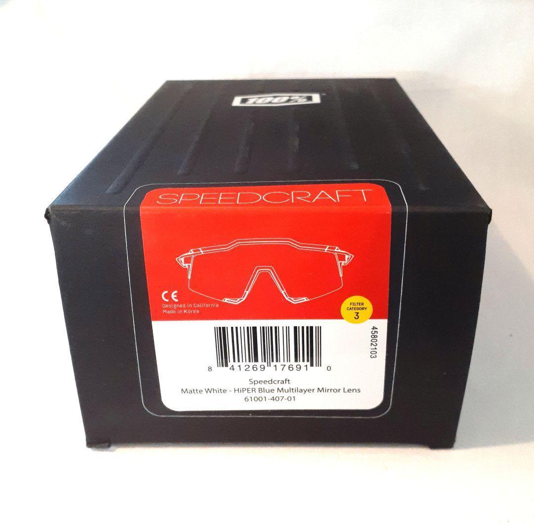 100％ Speedcraft ホワイト ブルー ワンハンドレッド サングラス