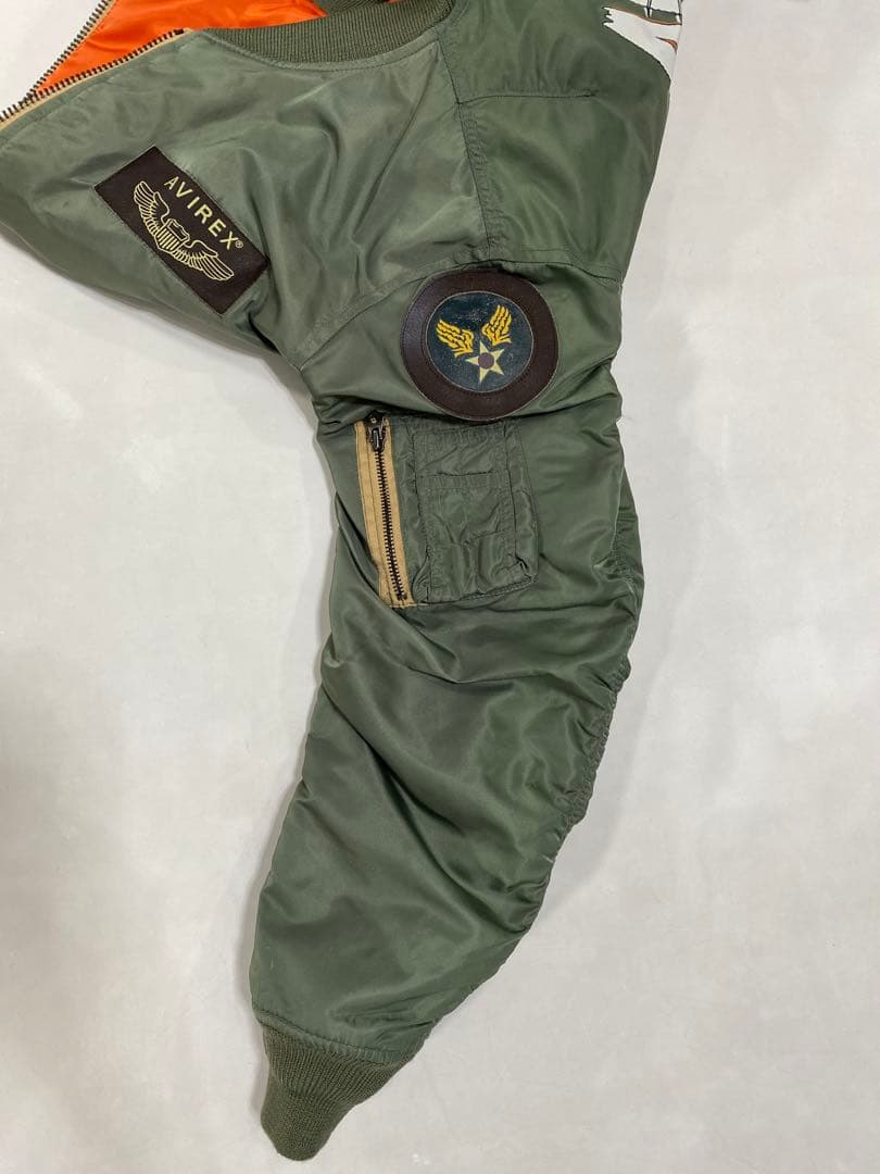 AVIREX フライトジャケット MA-1 アリューシャンタイガース グリーン