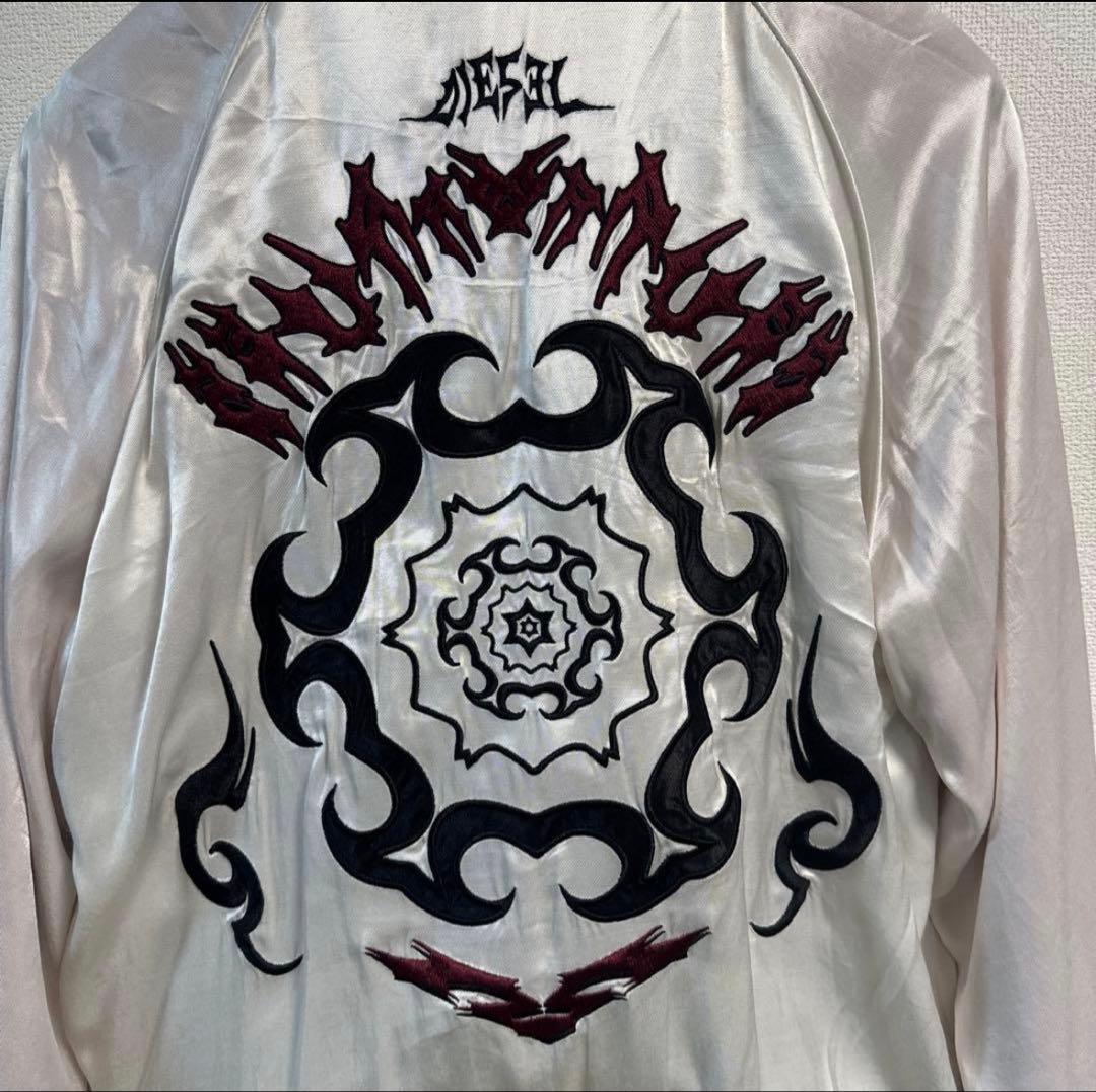 diesel スカジャン　リバーシブル　白/ピンク