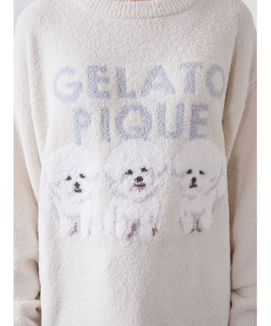 新品タグ付☆gelatopiqueモチーフジャガードプルオーバービションフリーゼ