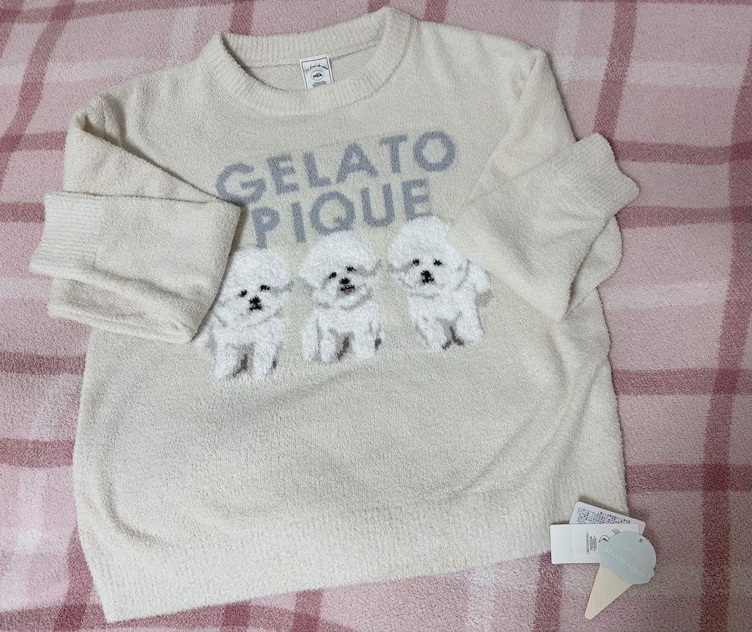新品タグ付☆gelatopiqueモチーフジャガードプルオーバービションフリーゼ