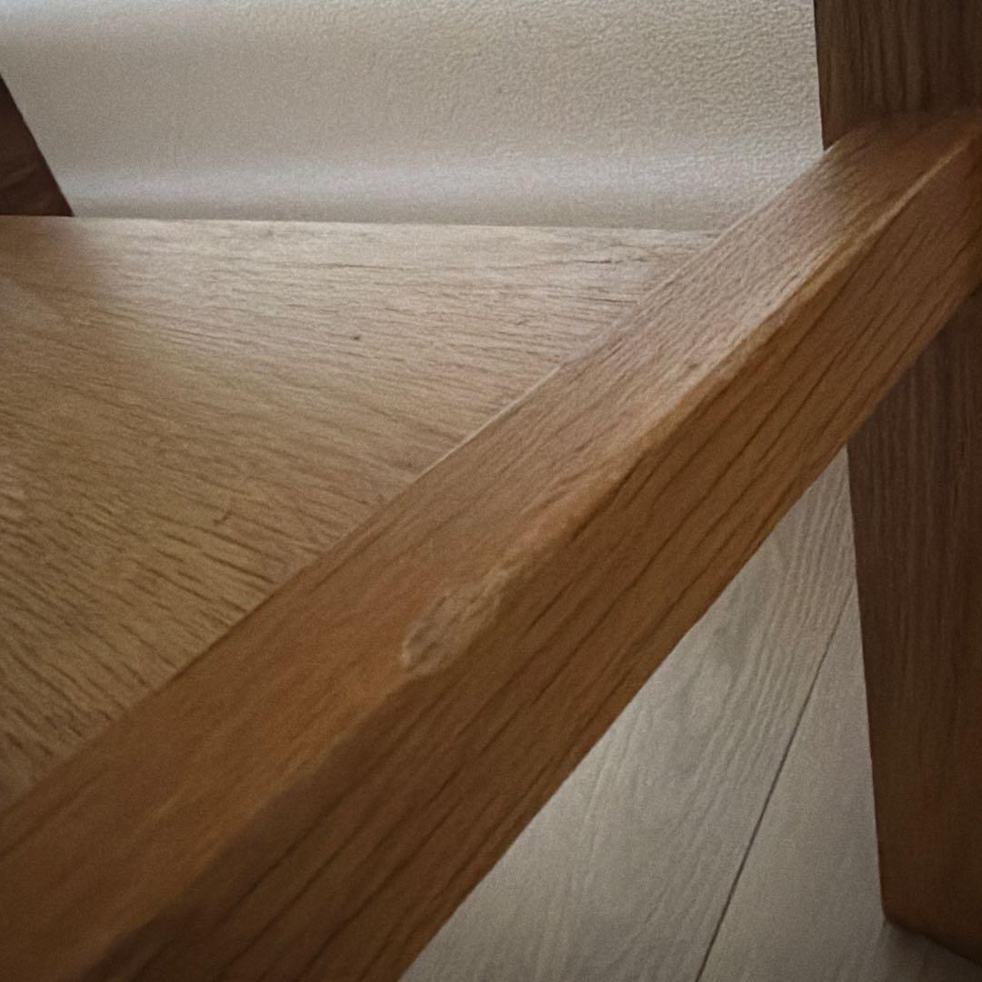 無印良品　無垢材ベンチ　ローテーブル　オーク材　板座