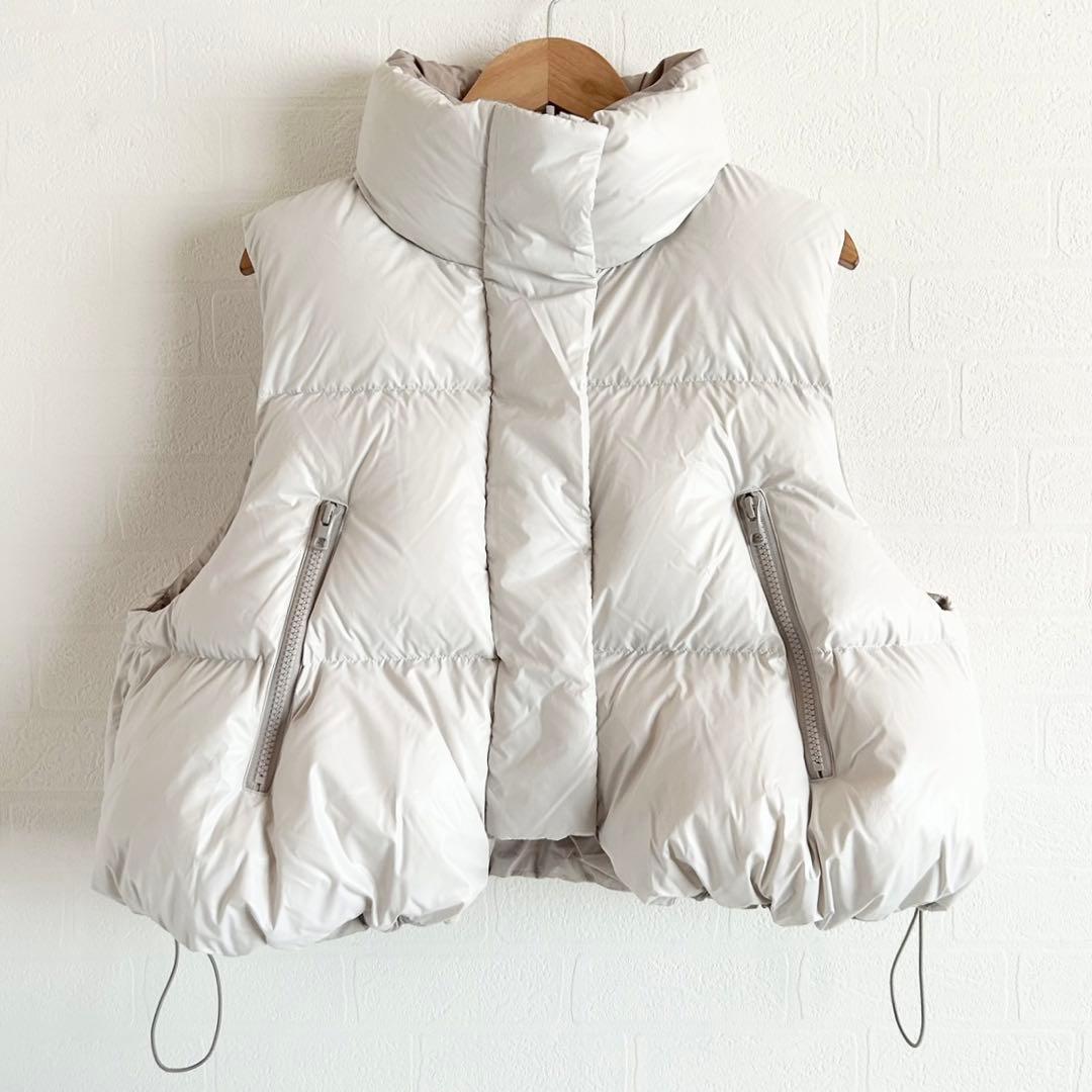 美品✨LE PHIEL リバーシブルボリュームダウンベスト　ベージュ