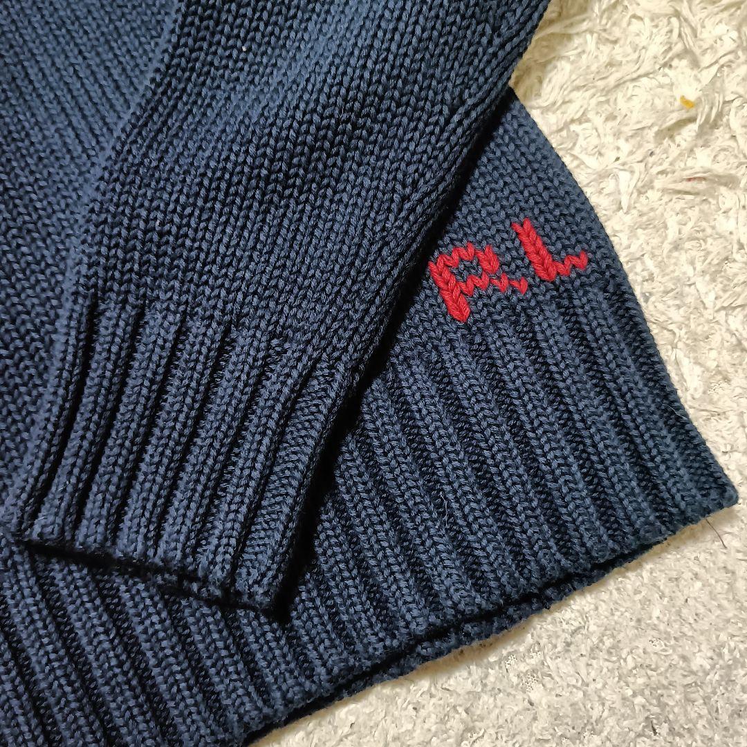 【現行品】未使用級✨️ラルフローレン アイコニック フラッグ リブニット 星条旗