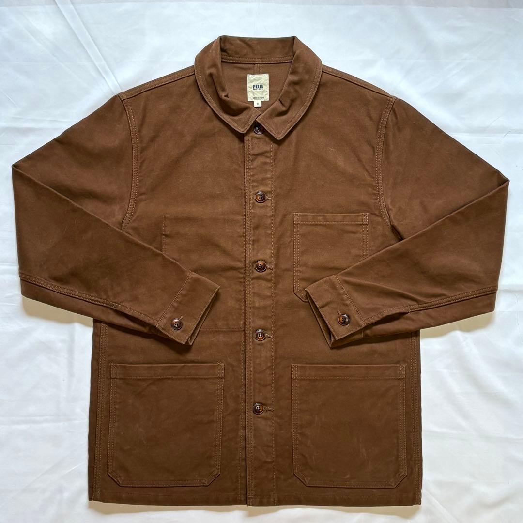 【美品】FOB コットンジャケット Mサイズ 茶色 日本製