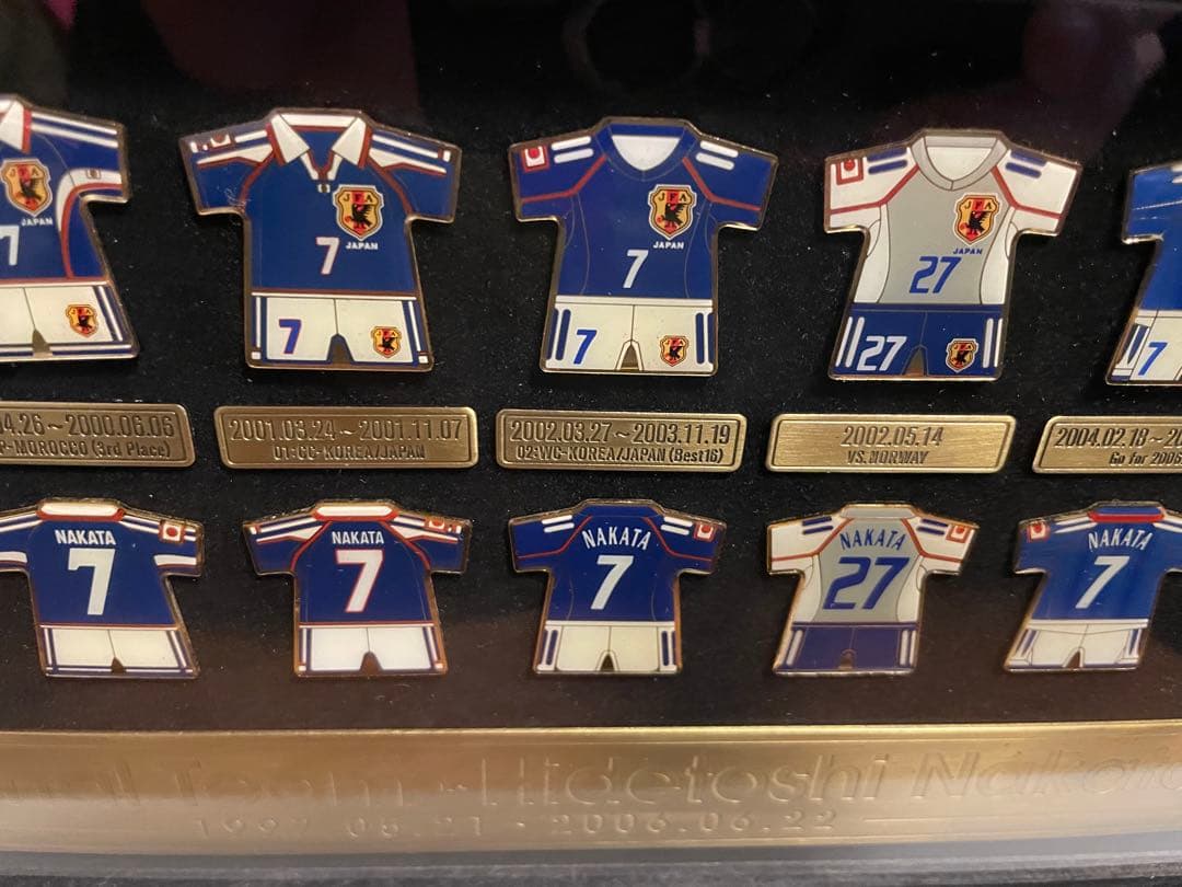 中田英寿 日本代表ユニフォーム メモリアルピンバッジセット