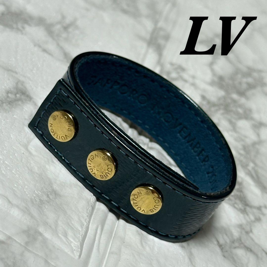 良品✨【札幌2001限定品】ルイヴィトン ノベルティ ブレスレット ネイビー