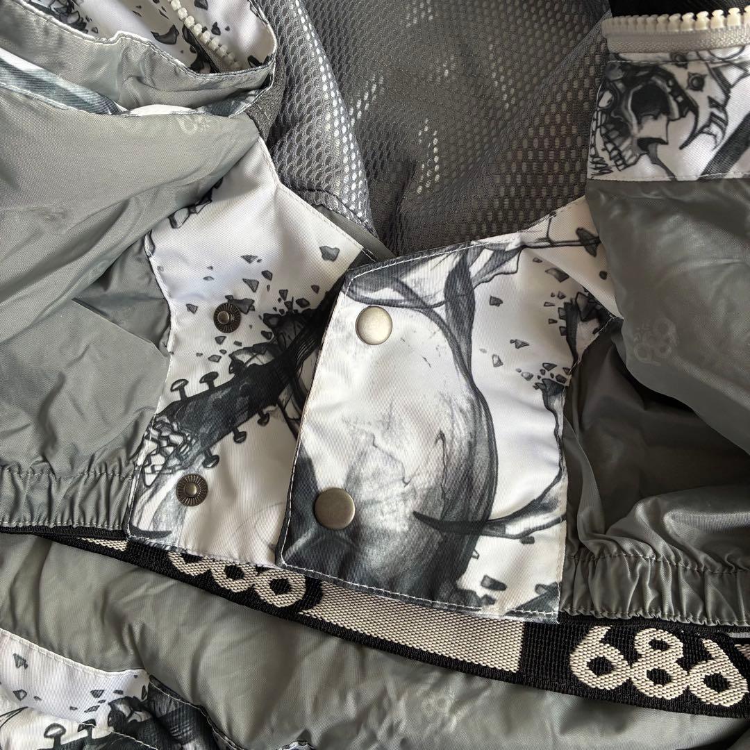 686 MANNUAL WARLOCK JACKET 総柄 スカルプリント L