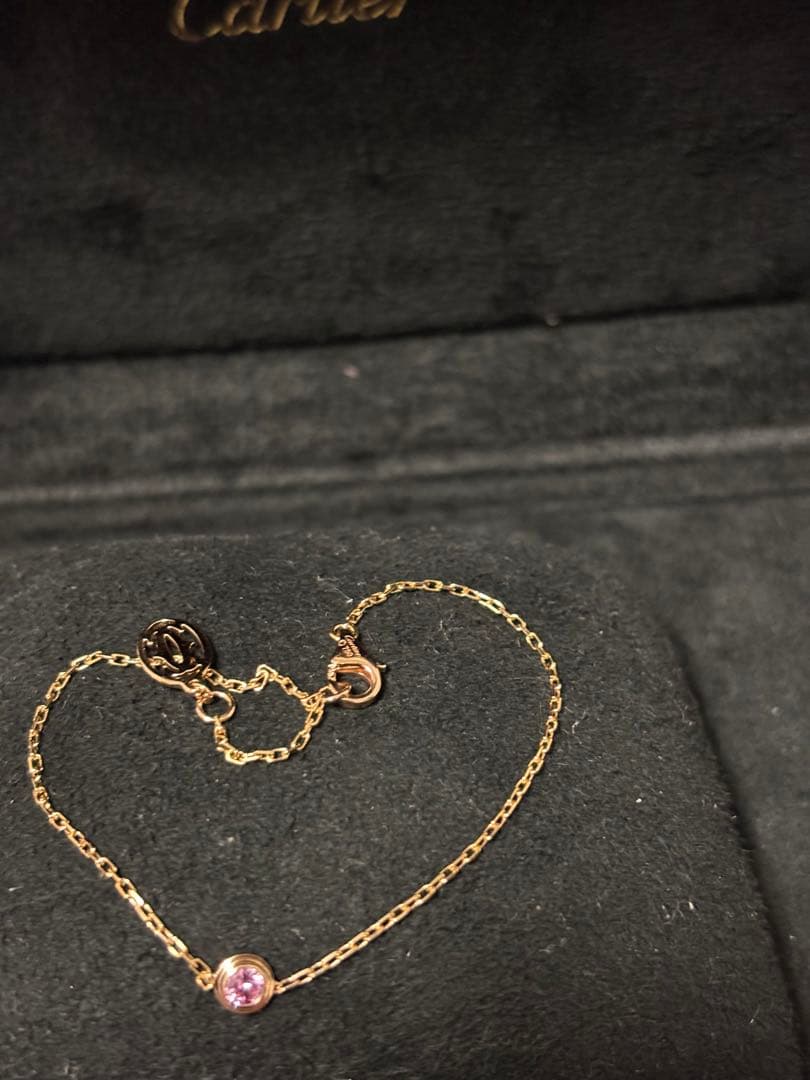 カルティエ ダムール ブレスレット k18 ピンクサファイア