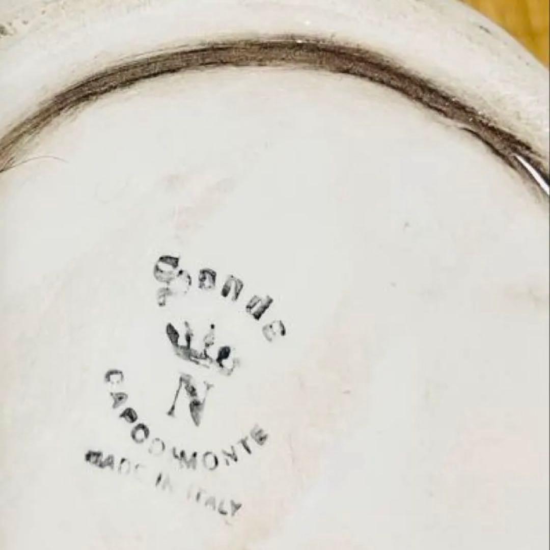 イタリア製カポディモンテ 陶花 コラム&ポットインテリア クラシック 花台