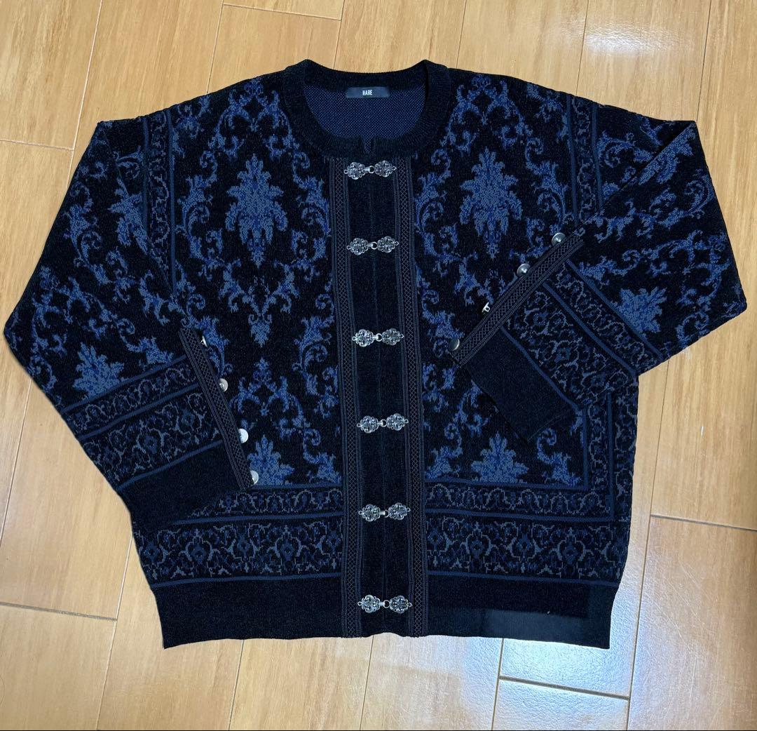 HARE メタルボタンダマスクニットカーディガン