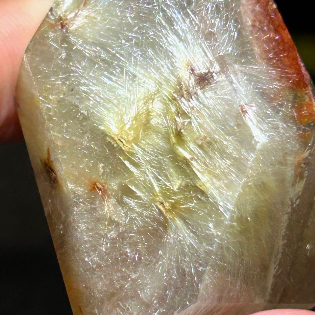 ☆別格高級品！エンジェルヘア　ガーデン　ルチル 原石　六角柱　福財龍王秘宝①