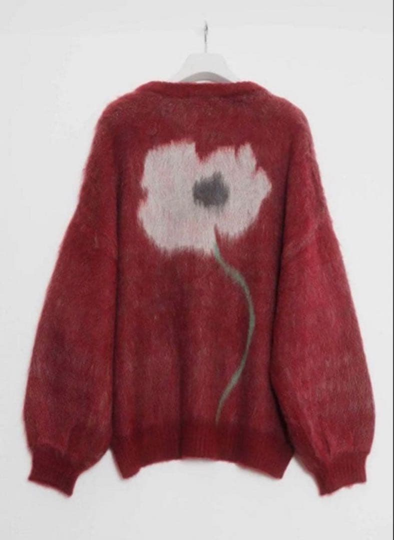 トップス Knuth Marf shaggy flower knit(unisex)red