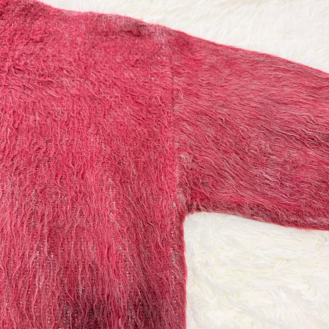 トップス Knuth Marf shaggy flower knit(unisex)red