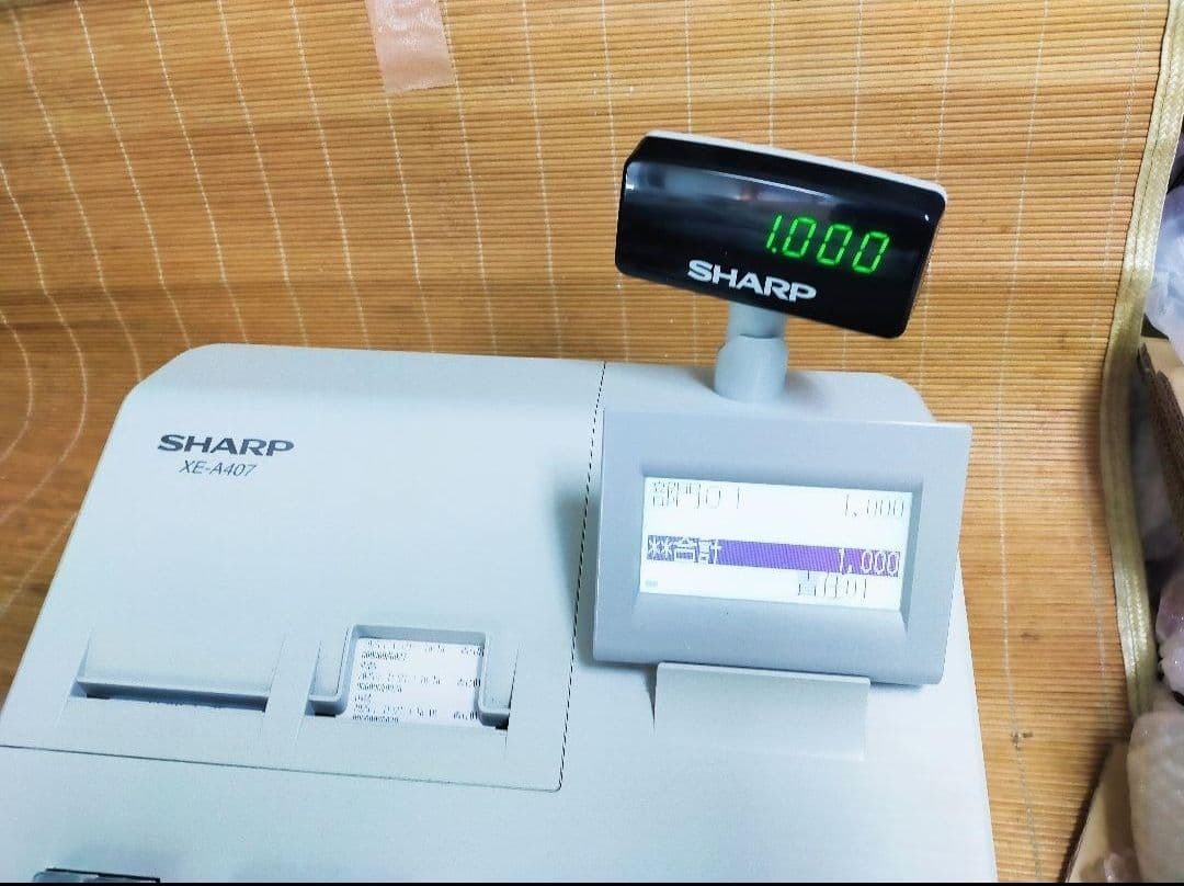 シャープレジスター　XE-A407　PC連携売上管理　上位機種　060111