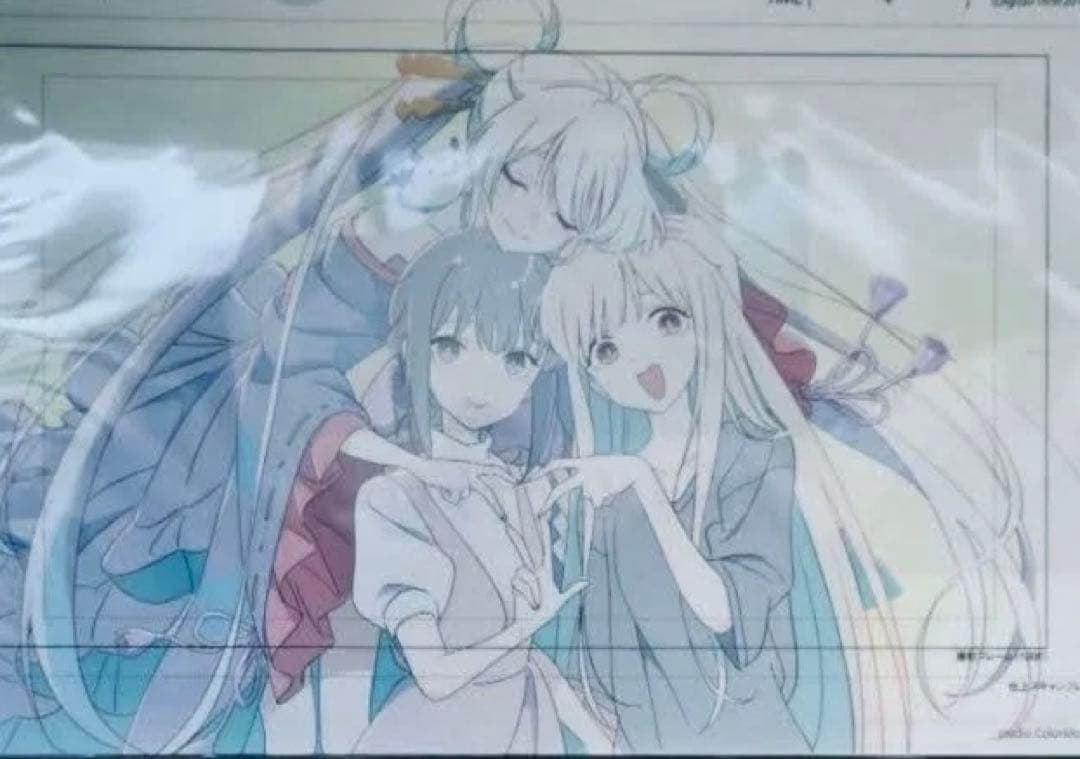 超かぐや姫 ラフ原画 アニメイト限定品　アクリルパネルイラスト一致品　おまけ付き