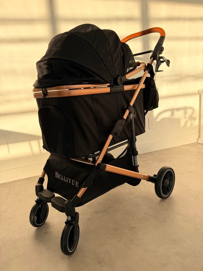 未使用 開封済み BELLIUVE ペットカート ブラック 25kgまで　分離式