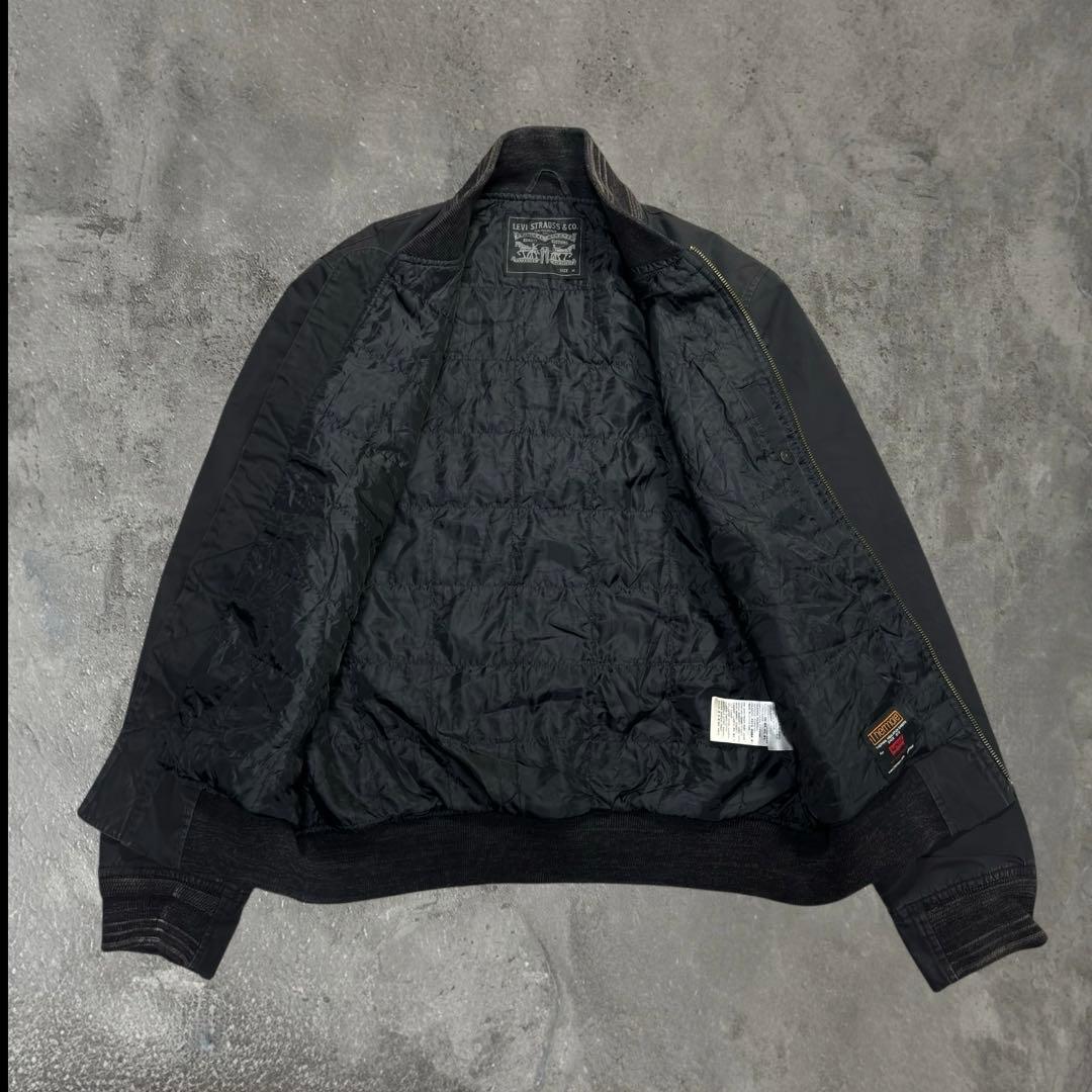 リーバイス MA-1 ボンバージャケット M 黒 サーモア中綿 タロンジップ