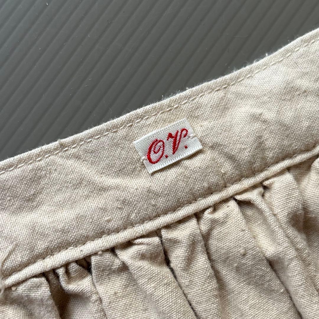 【美品】outil ウティー コットン100％ ギャザーラップスカート　日本製