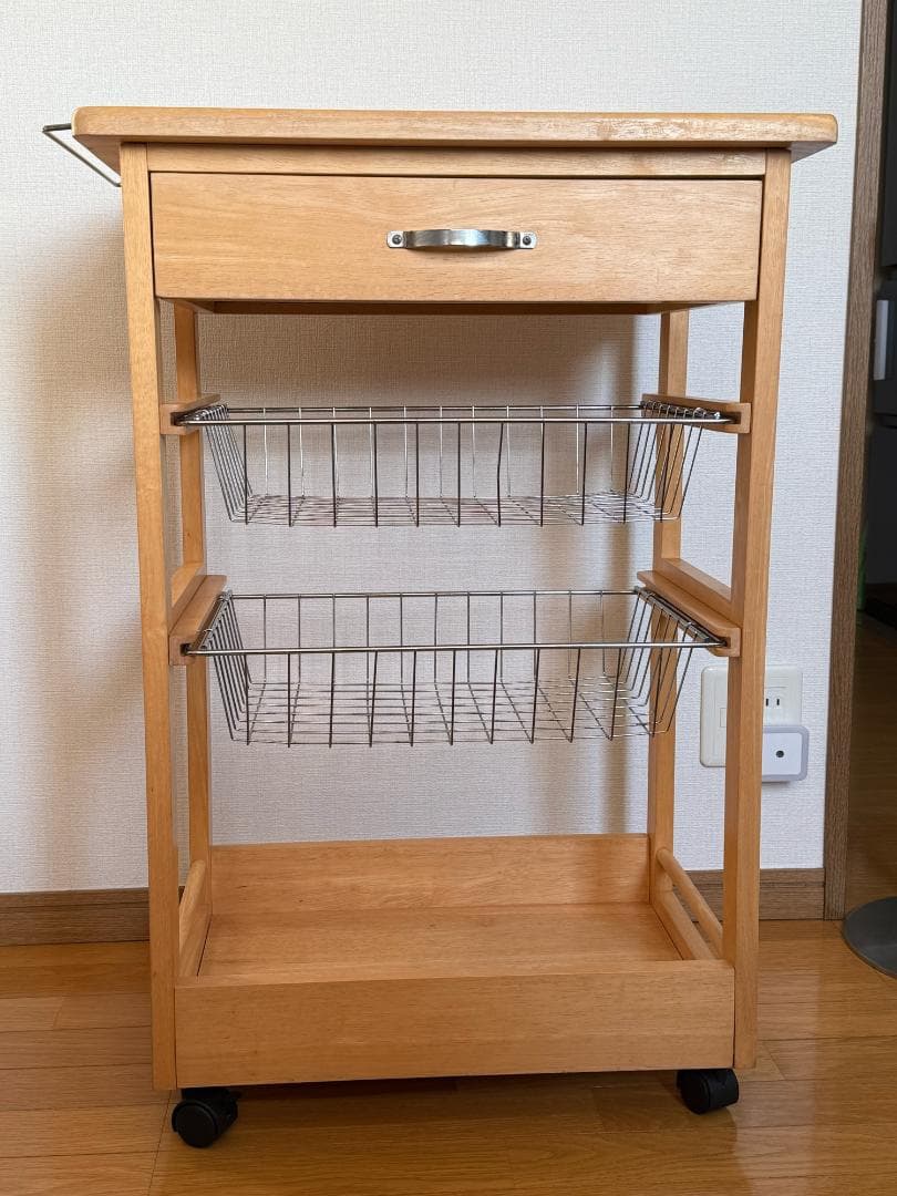 キャスター付きキッチンワゴン
