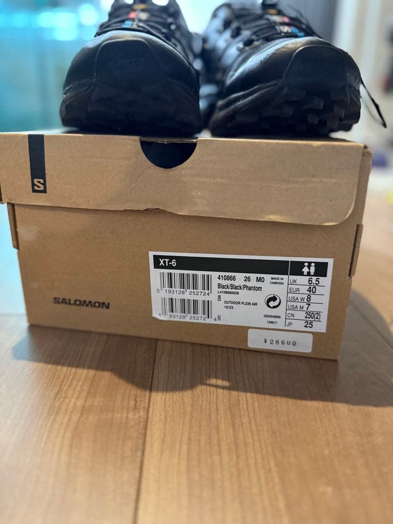 Salomon xt-6 black スポーツスタイルシューズ