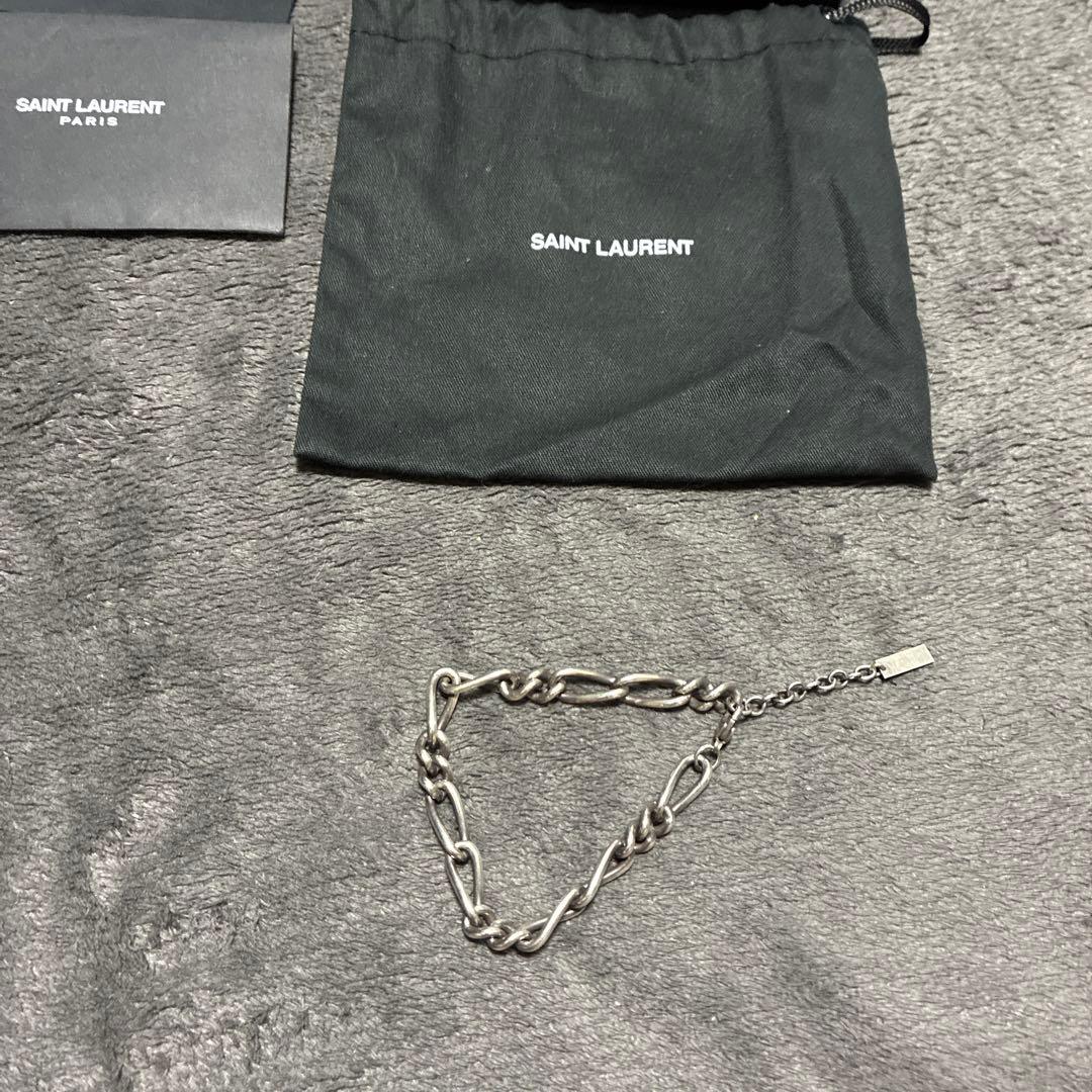 サンローラン　ブレスレット　チェーン　シルバー　銀色　0709