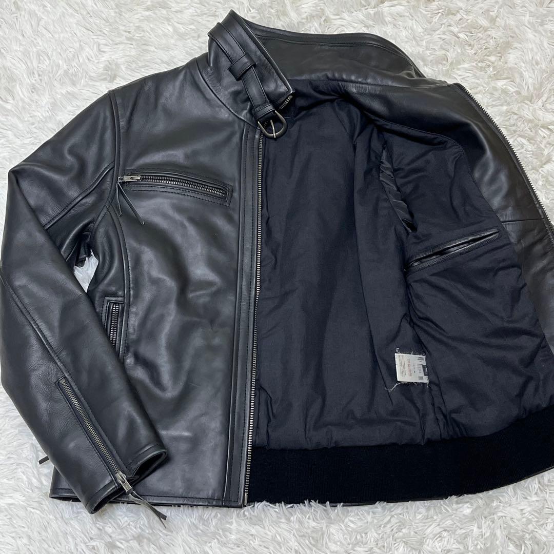 美品✨リューグーレザーズ シングルライダース カウレザー ブラック 重厚感