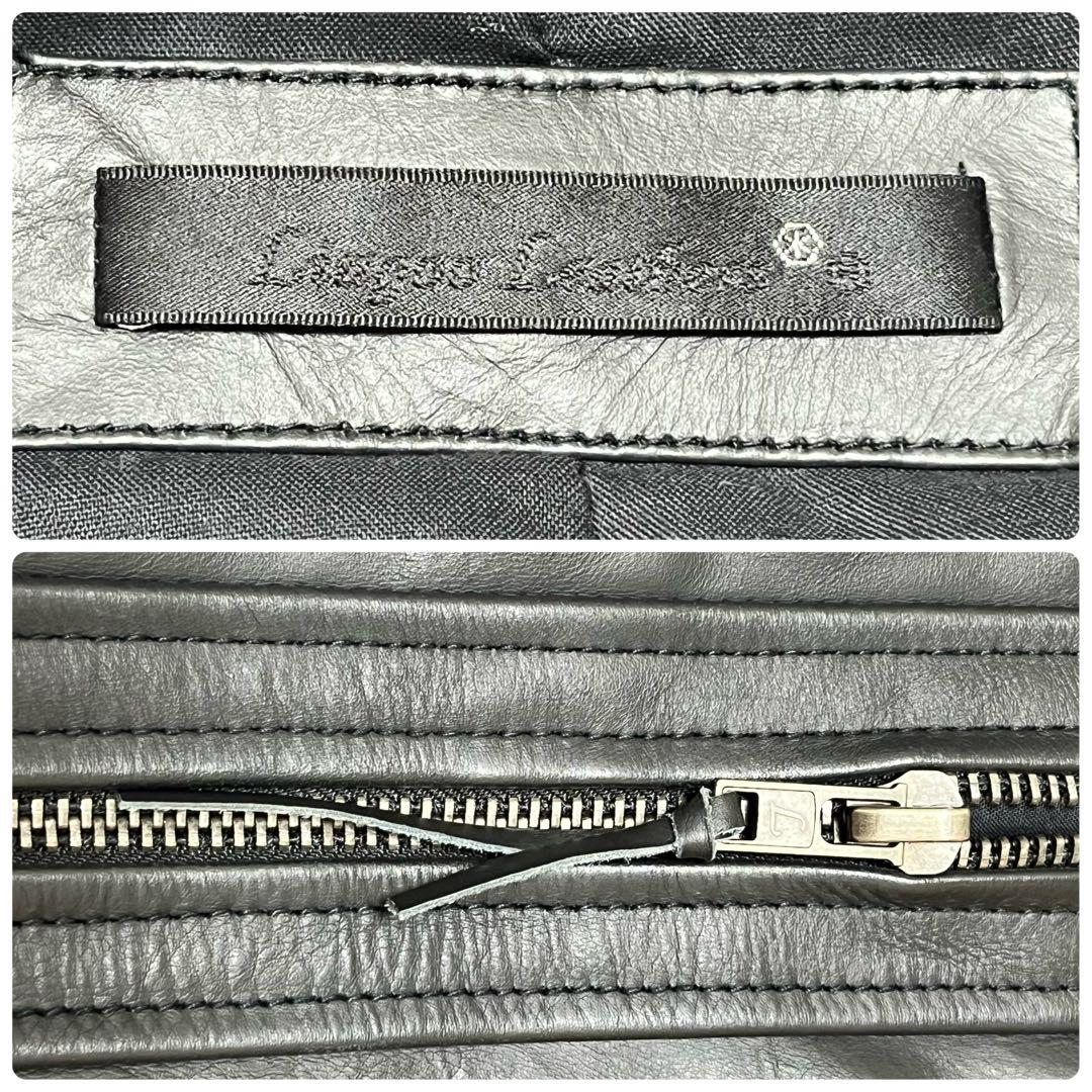 美品✨リューグーレザーズ シングルライダース カウレザー ブラック 重厚感