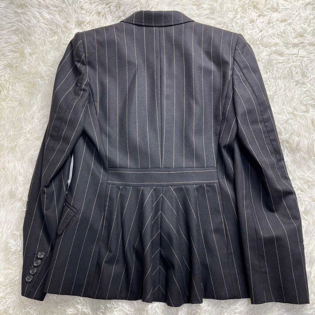 Max Mara パンツスーツ セットアップ 白タグ ストライプ 42 XL