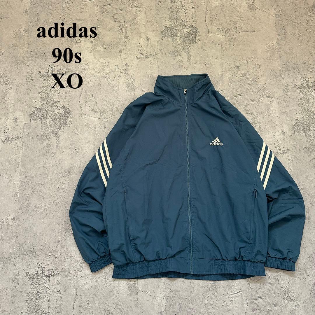 90s【adidas】アディダス（XO）ウィンドブレーカー＊裏メッシュ＊胸ロゴ