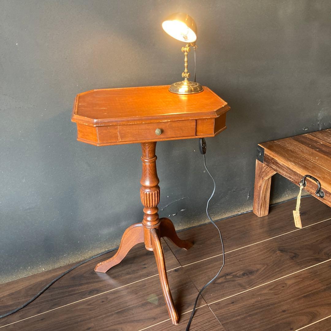 【送料込み】アンティーク風　サイドテーブル　コンソール　木製