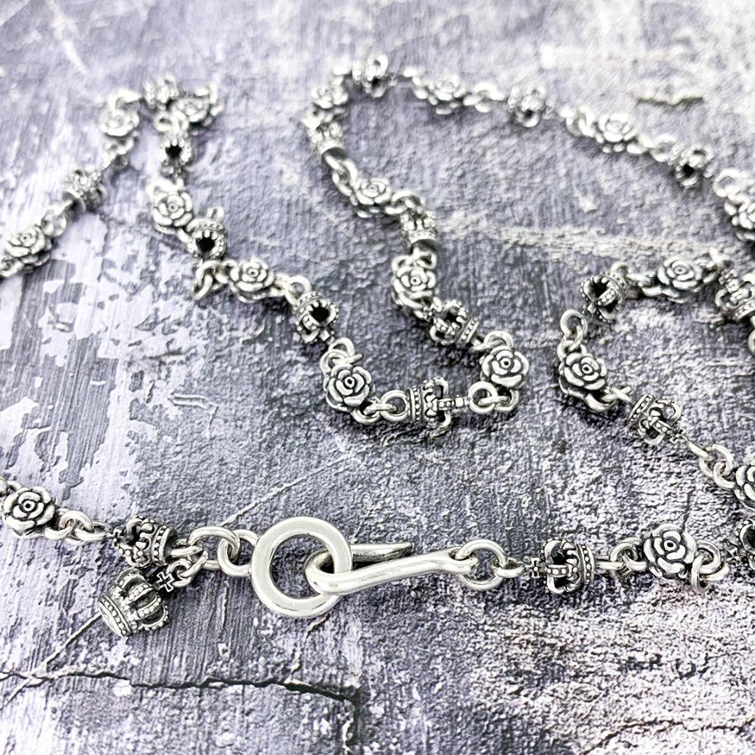 定価6.5万★Justin Davis クラウン・ローズネックレス（50cm）