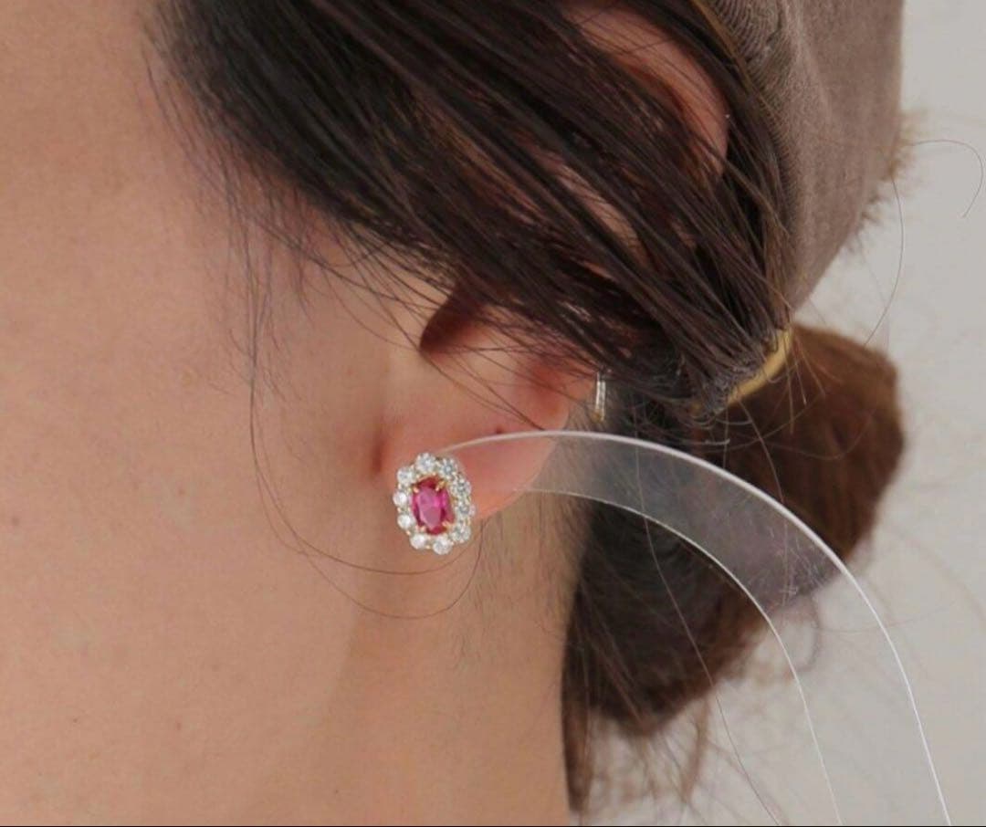 enasoluna エナソルーナ Classic ルビー ピアス K10 SV