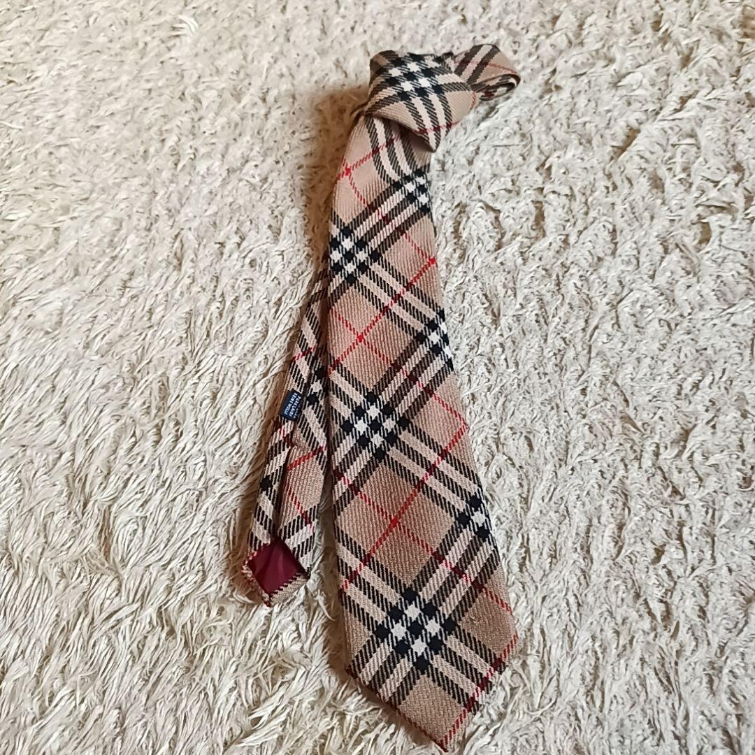 90s Burberry's チェック柄ウールネクタイ ノバチェック