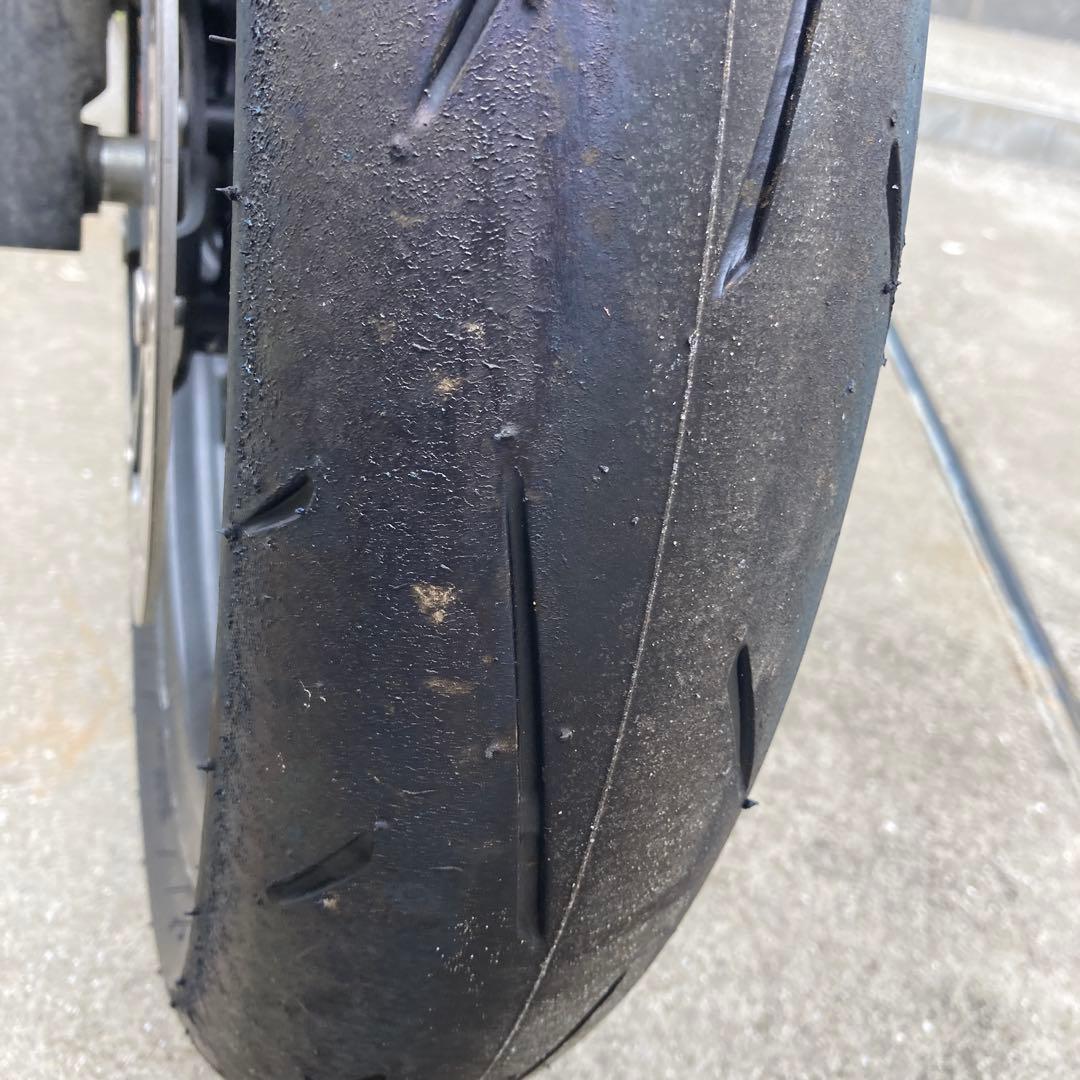 使用25分 ダンロップ α-13SP 110/70 140/70 CBR250R